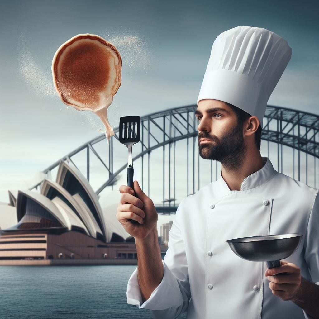 Portait of a chef in Australia ultrarealistic